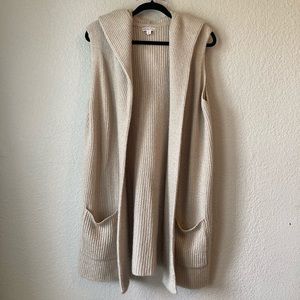 Cardigan with no sleeves